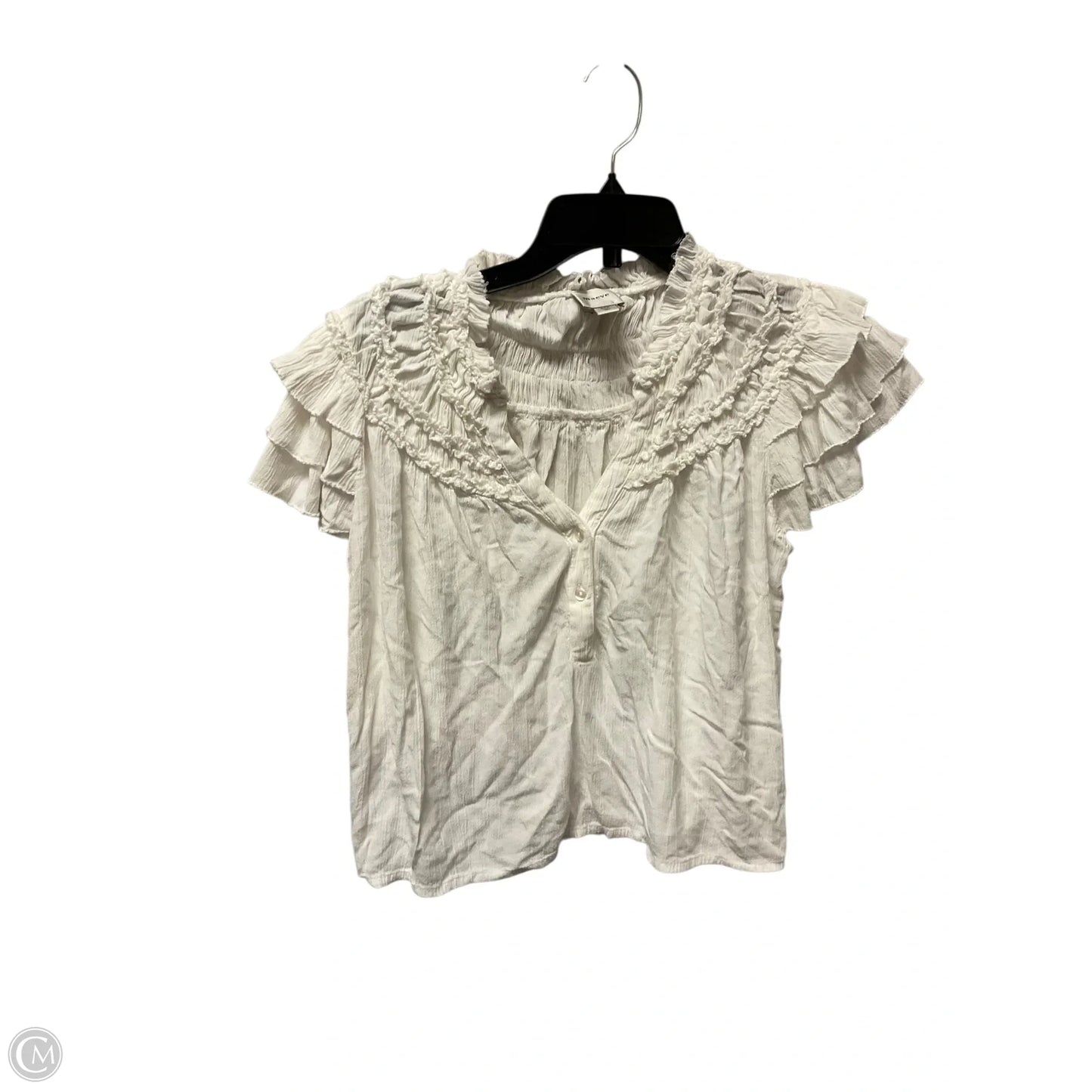 Top Short Sleeve By Maeve In White, Size: Xs