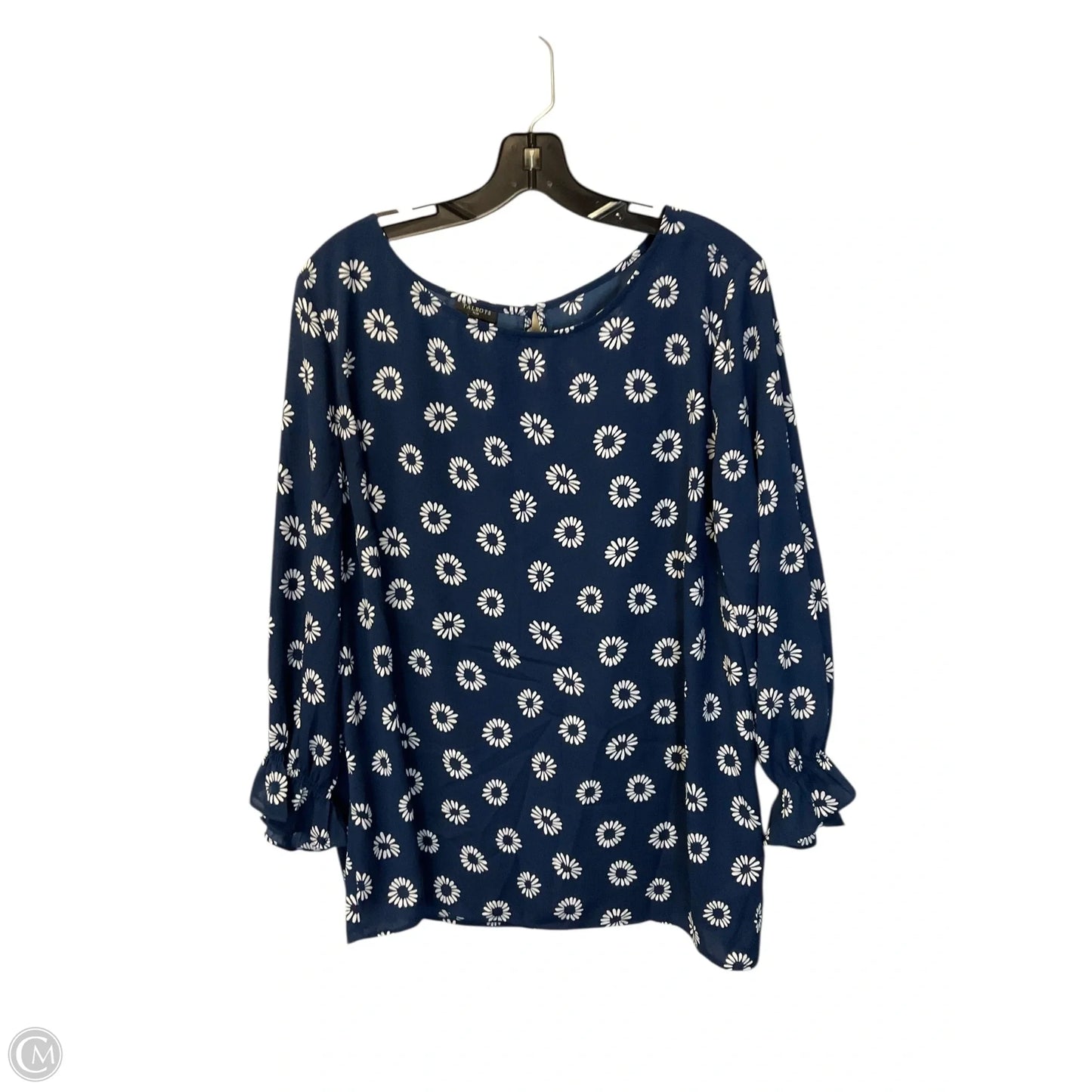 Top Long Sleeve By Talbots In Blue, Size: 2x
