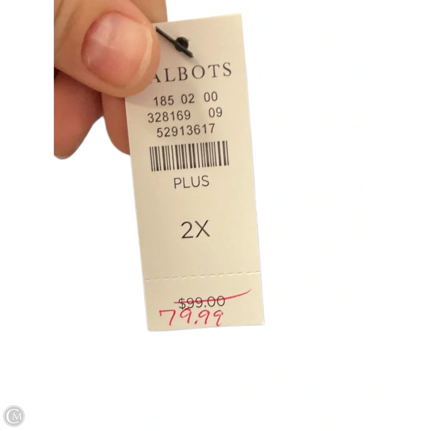 Top Long Sleeve By Talbots In Blue, Size: 2x