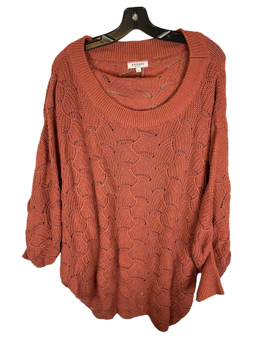 Sweater By Andree By Unit In Orange, Size: L