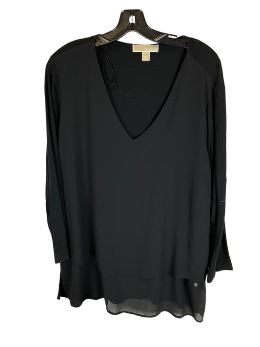 Top Long Sleeve By Michael By Michael Kors In Black, Size: Xl