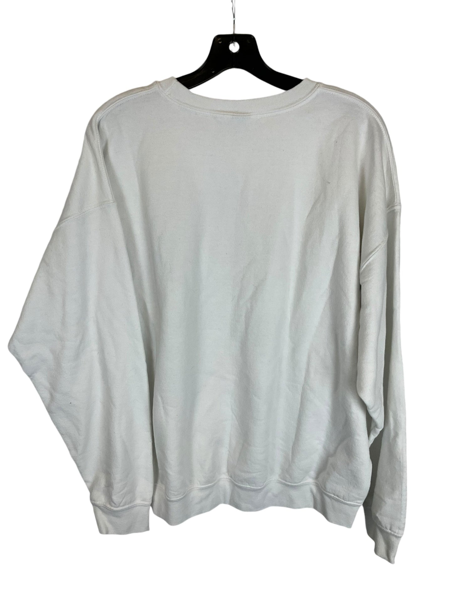 Sweatshirt Crewneck By Gildan In White, Size: Xl