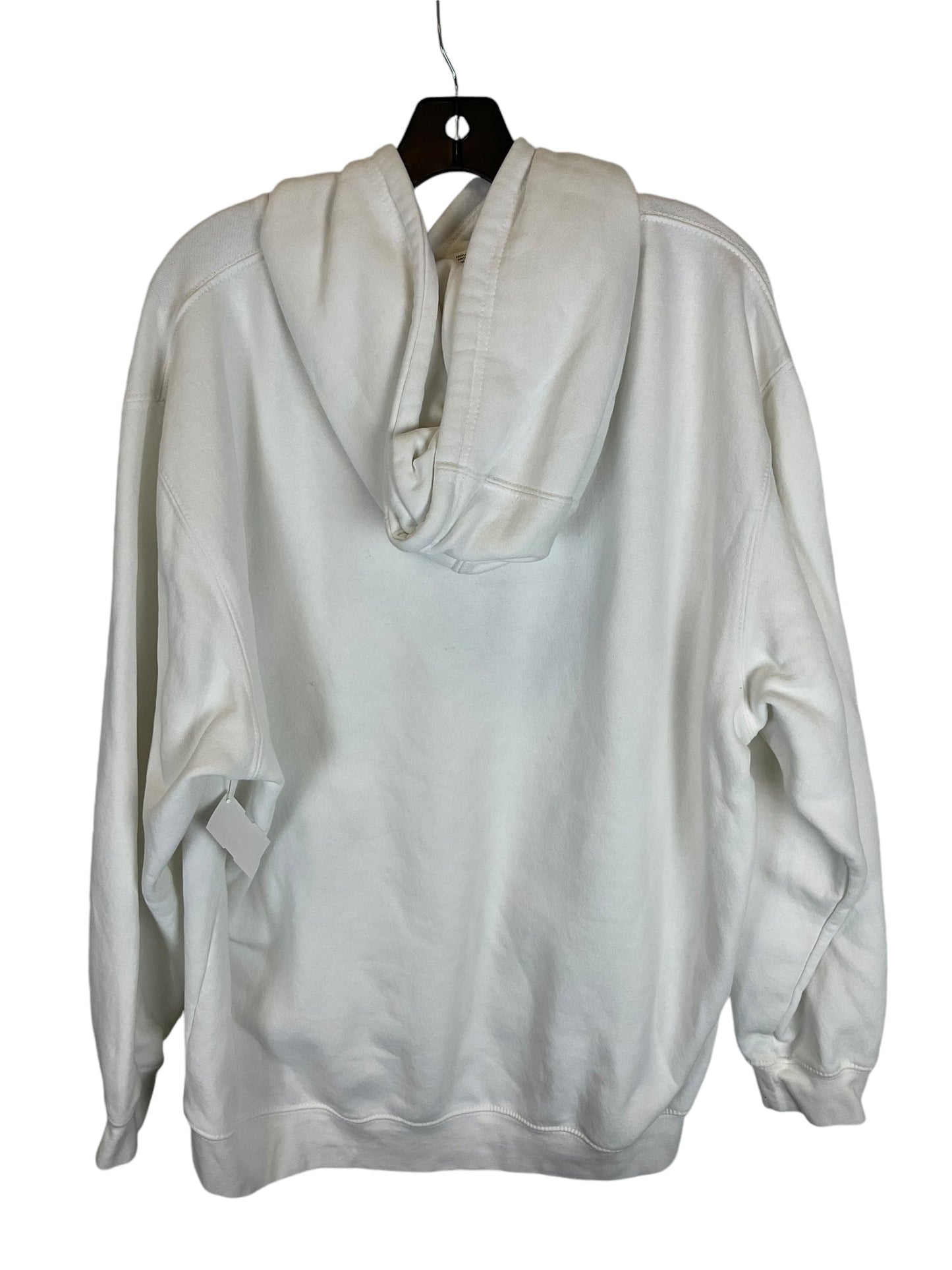 Sweatshirt Hoodie By Clothes Mentor In White, Size: Xl