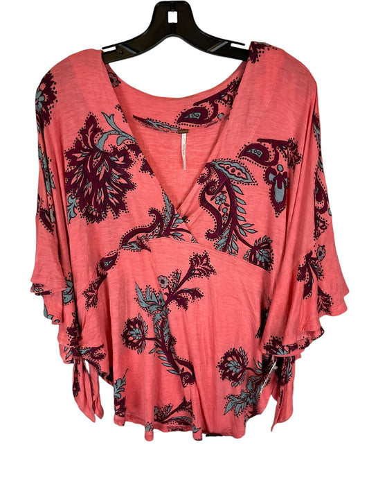 Top Short Sleeve By Free People In Pink, Size: S