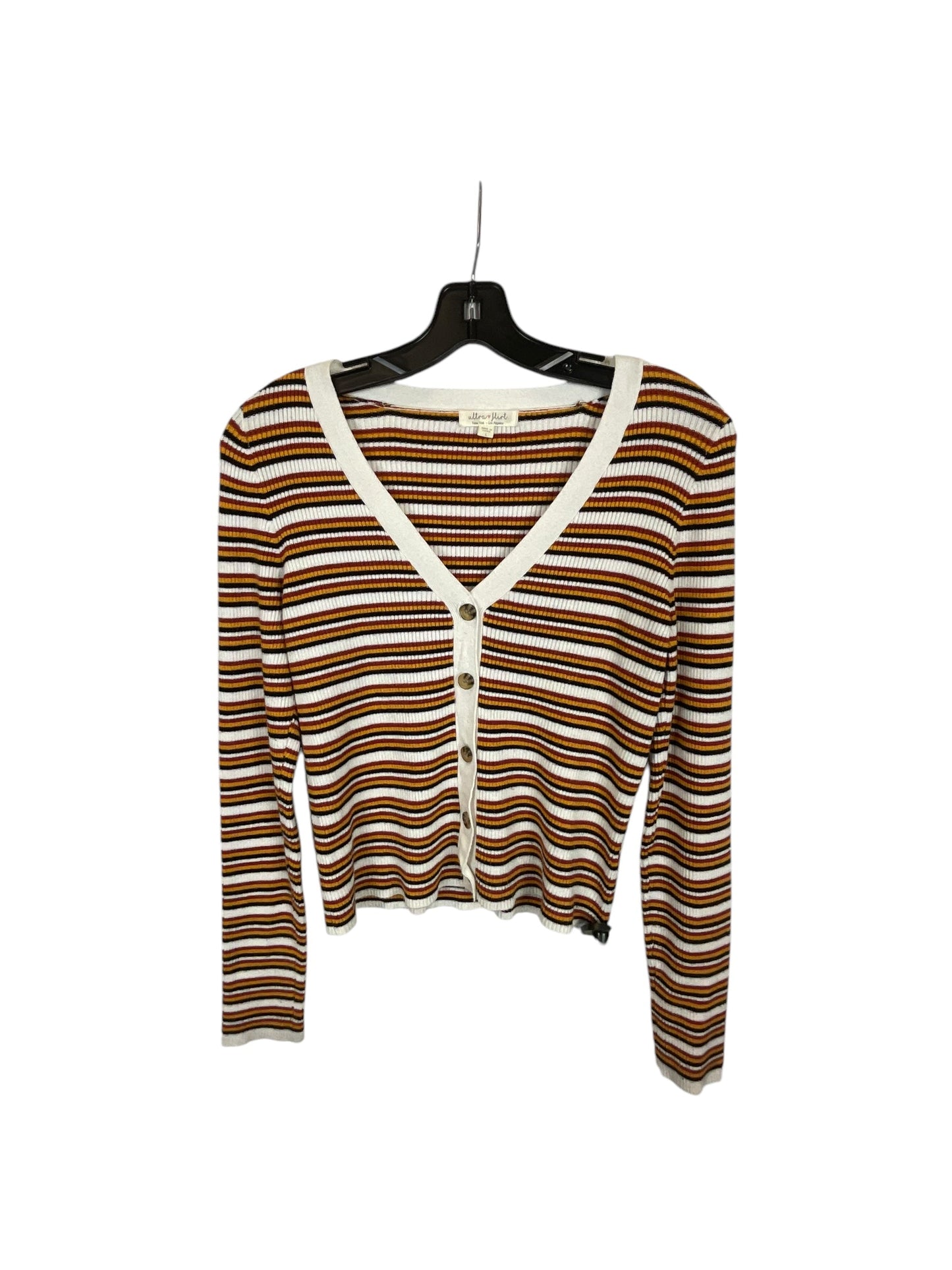 Cardigan By Ultra Flirt In Striped Pattern, Size: L