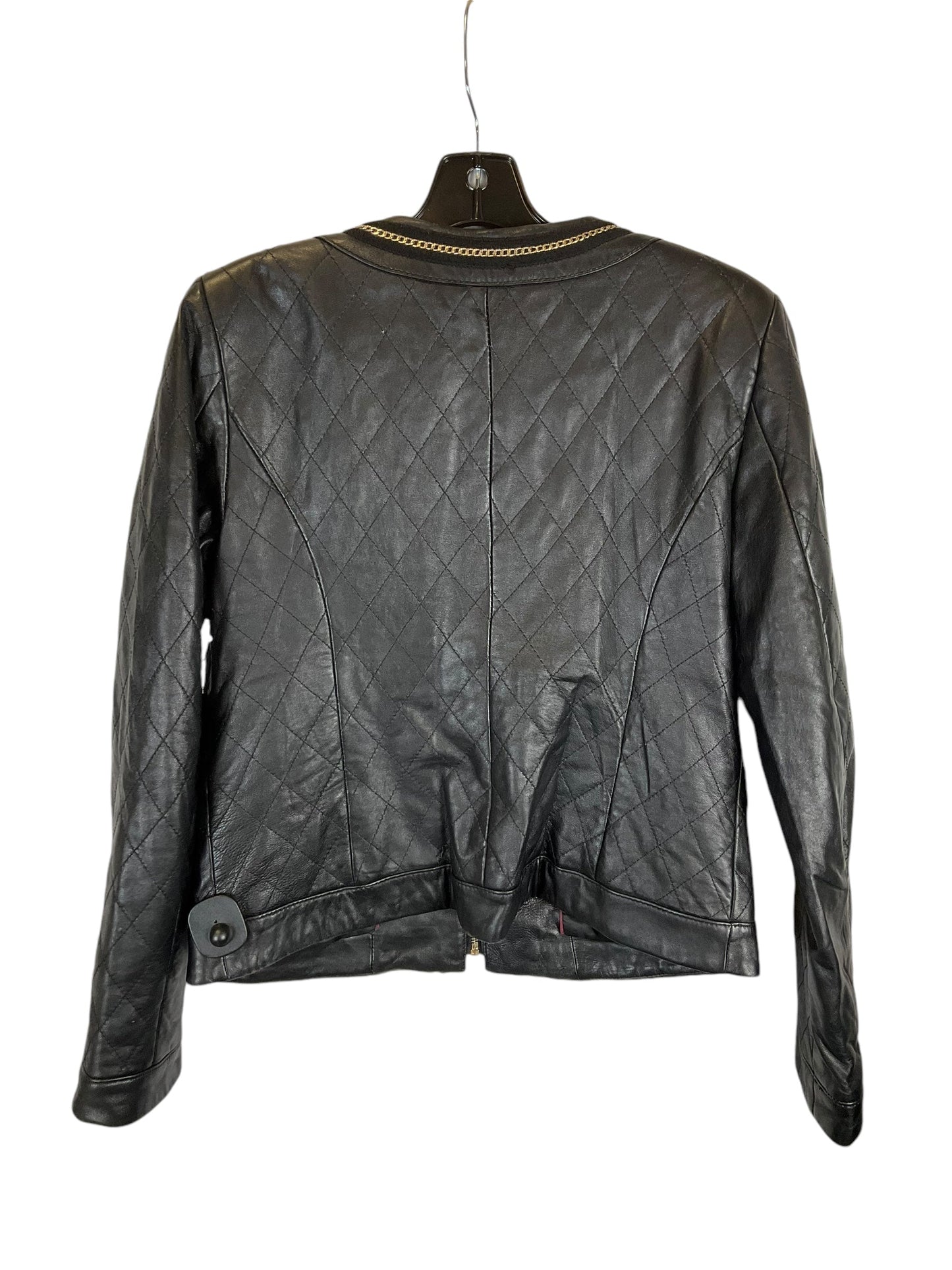 Jacket Leather By Vince Camuto In Black, Size: M