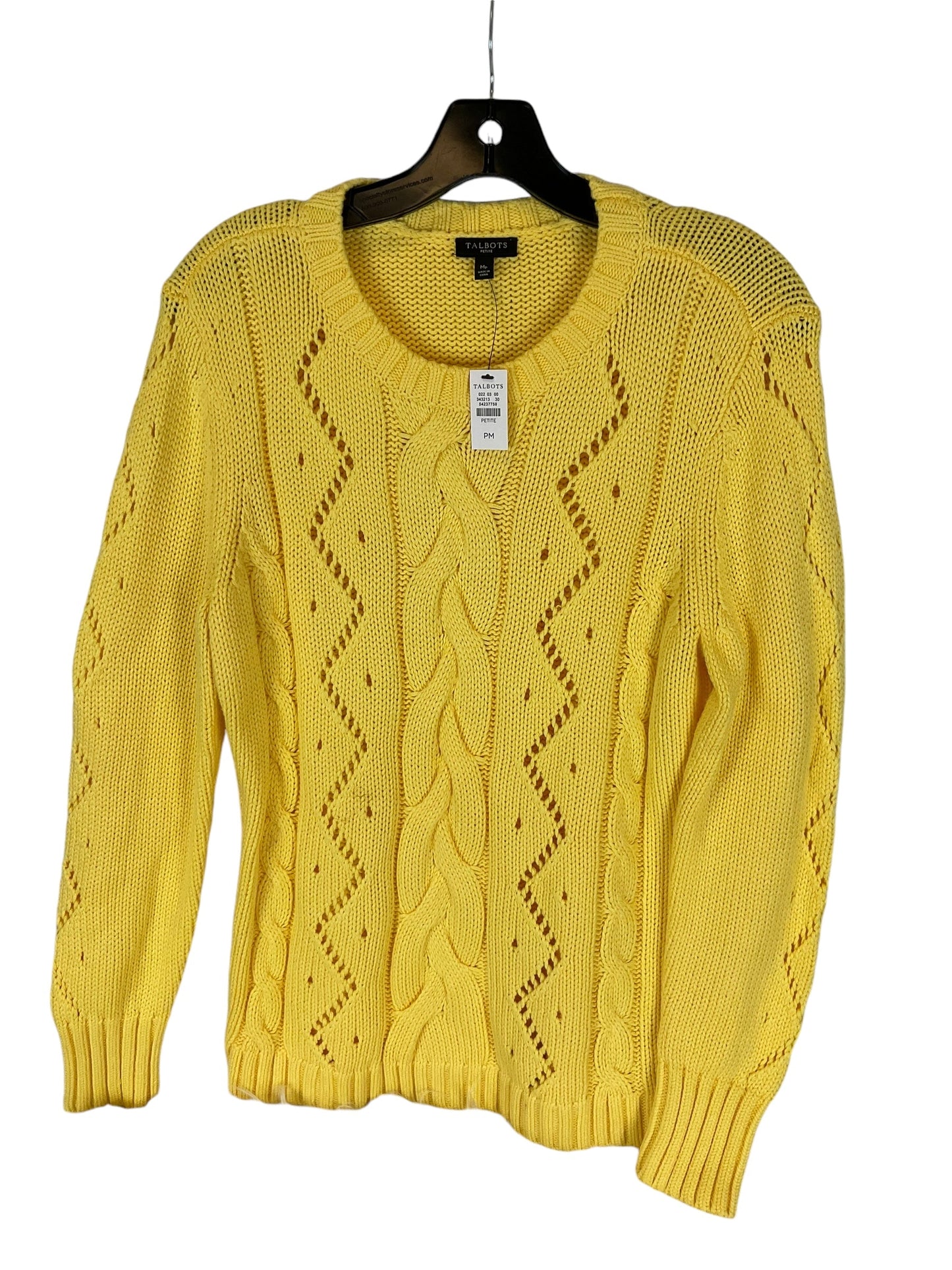 Sweater By Talbots In Yellow, Size: Mp