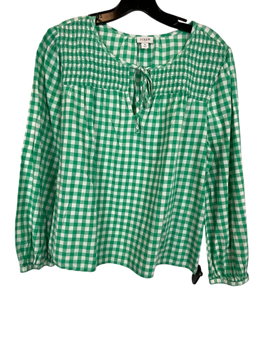 Top Long Sleeve By J. Crew In Green, Size: M