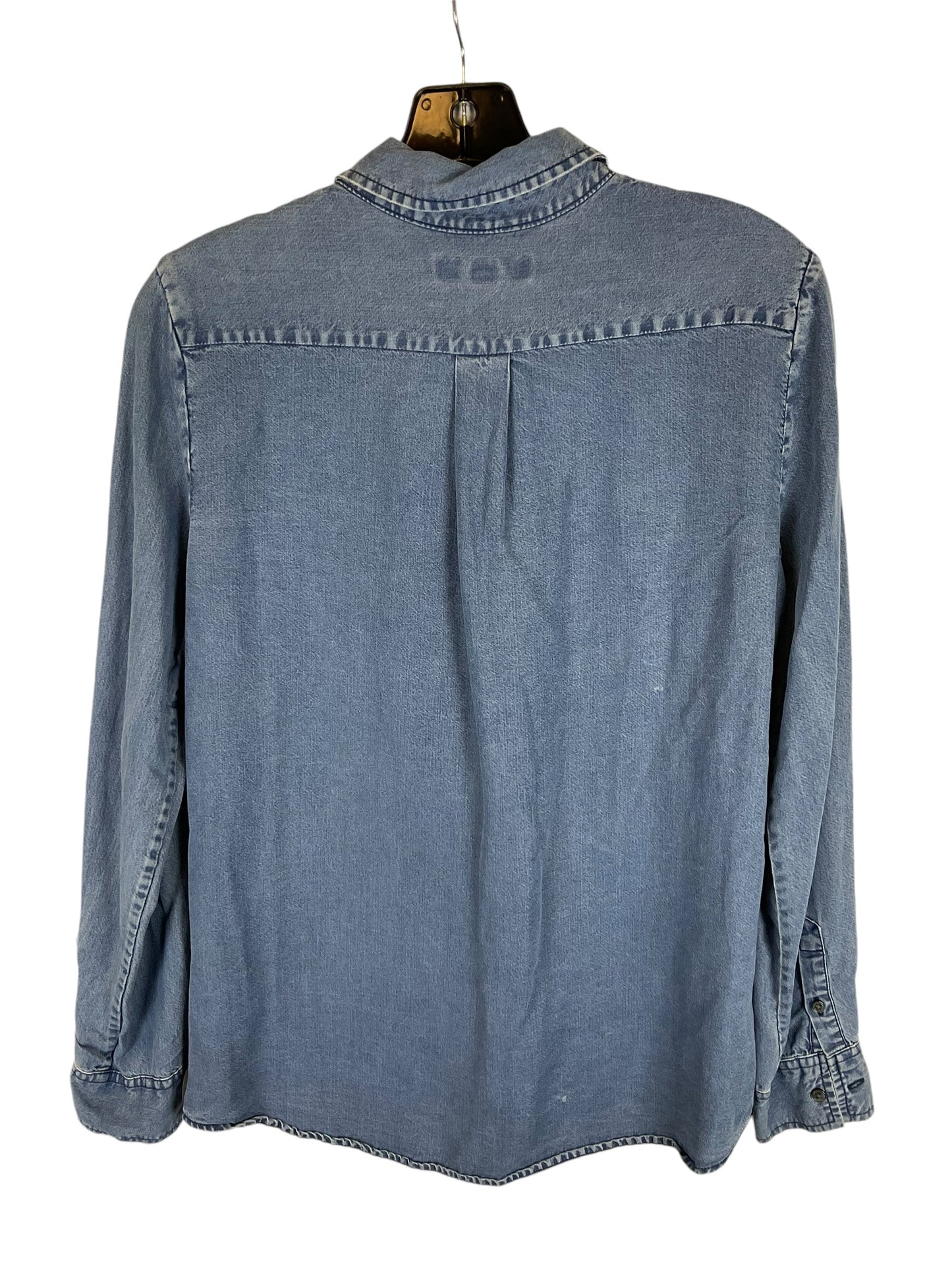 Top Long Sleeve By Banana Republic In Blue, Size: S