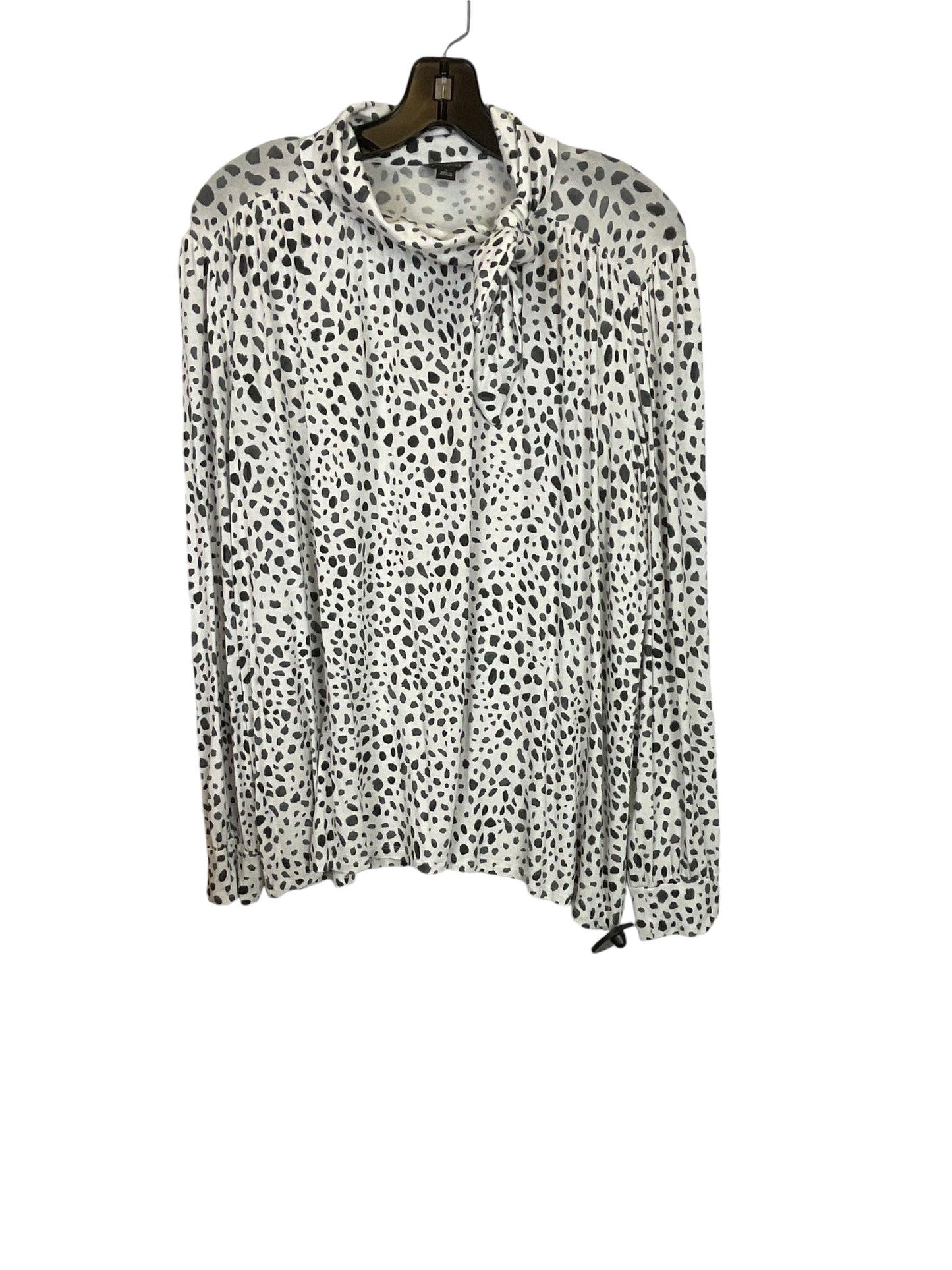 Top Long Sleeve By Ann Taylor In White, Size: L