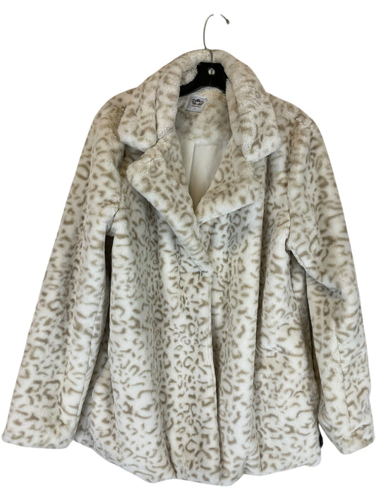 Jacket Faux Fur & Sherpa By Clothes Mentor In Tan, Size: L