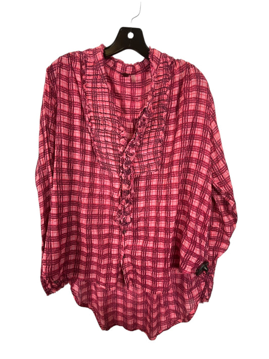 Top Long Sleeve By Free People In Pink, Size: Xs