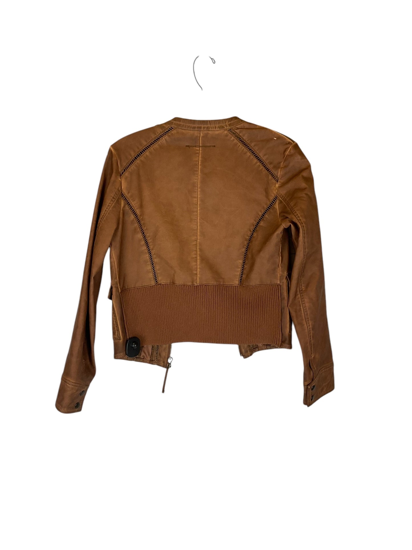 Jacket Moto By Anthropologie In Tan, Size: S