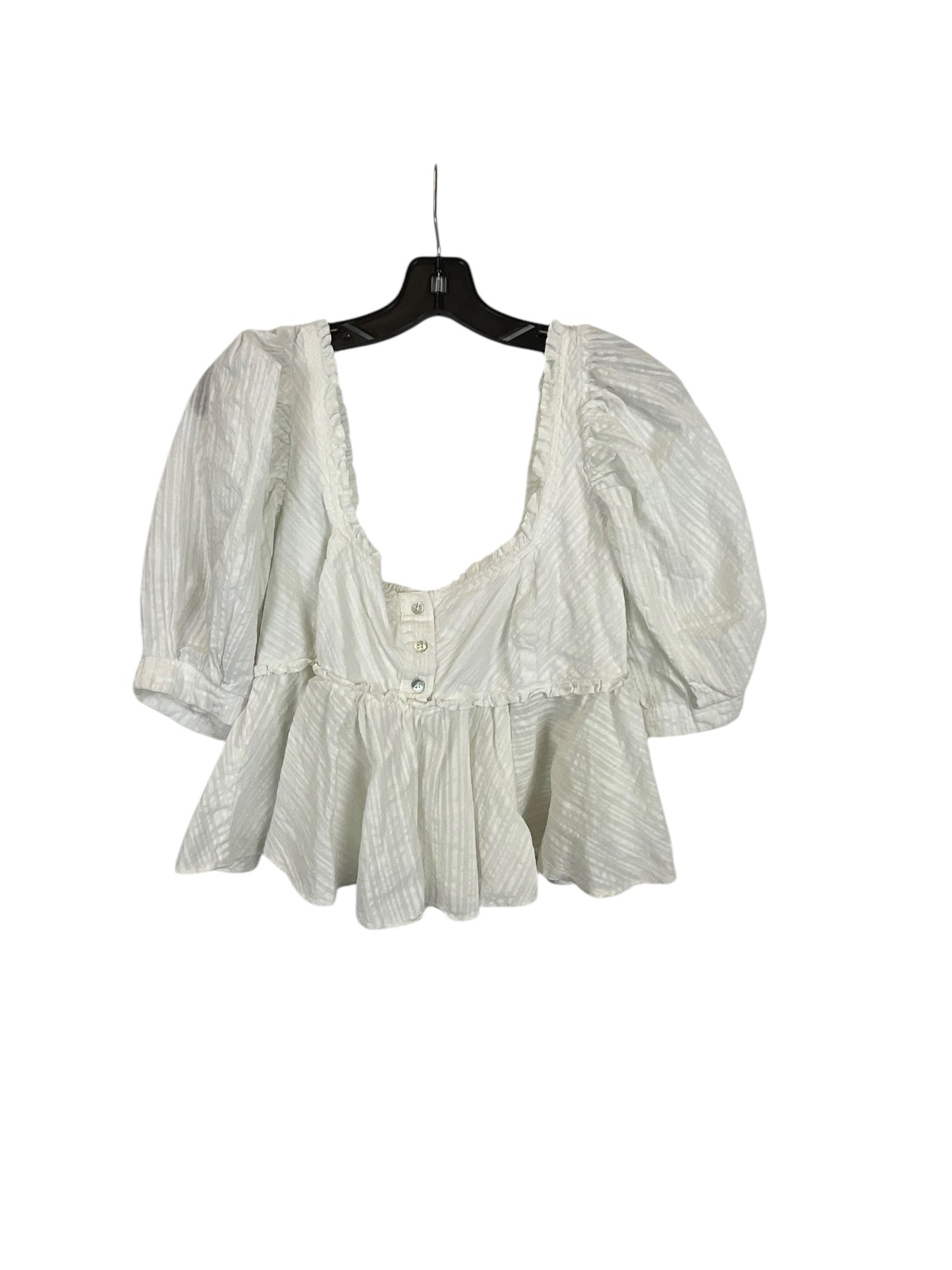 Top Short Sleeve By Free People In White, Size: S