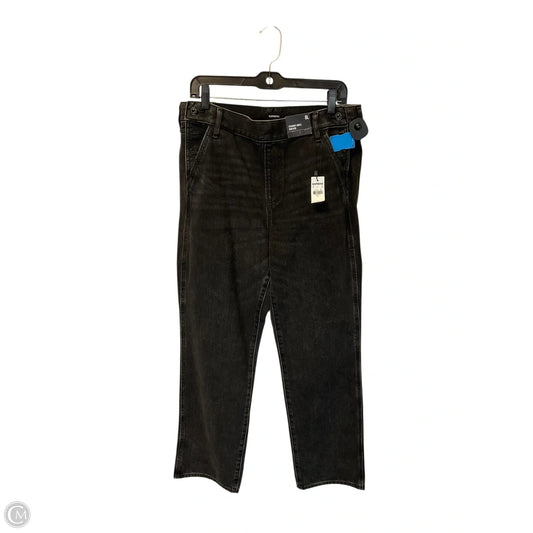 Jeans Straight By Express In Black Denim, Size: 8