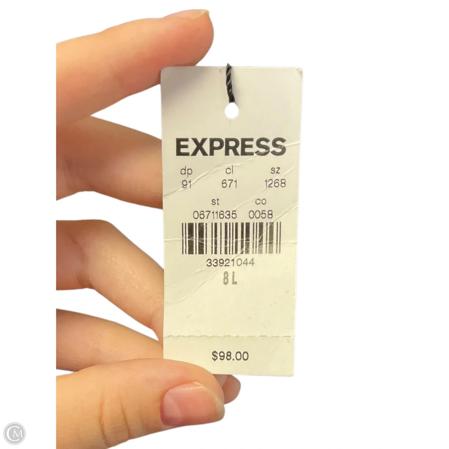 Jeans Straight By Express In Black Denim, Size: 8