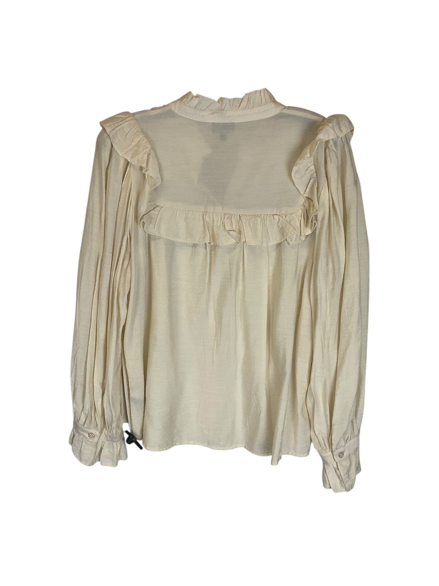 Top Long Sleeve By Who What Wear In Cream, Size: L