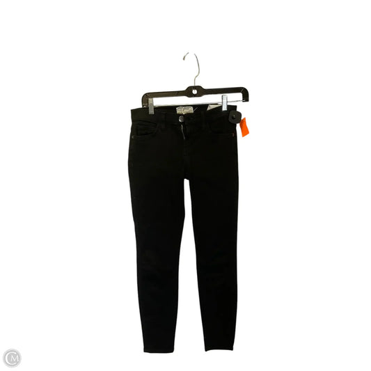 Jeans Skinny By Current Elliott In Black Denim, Size: 2