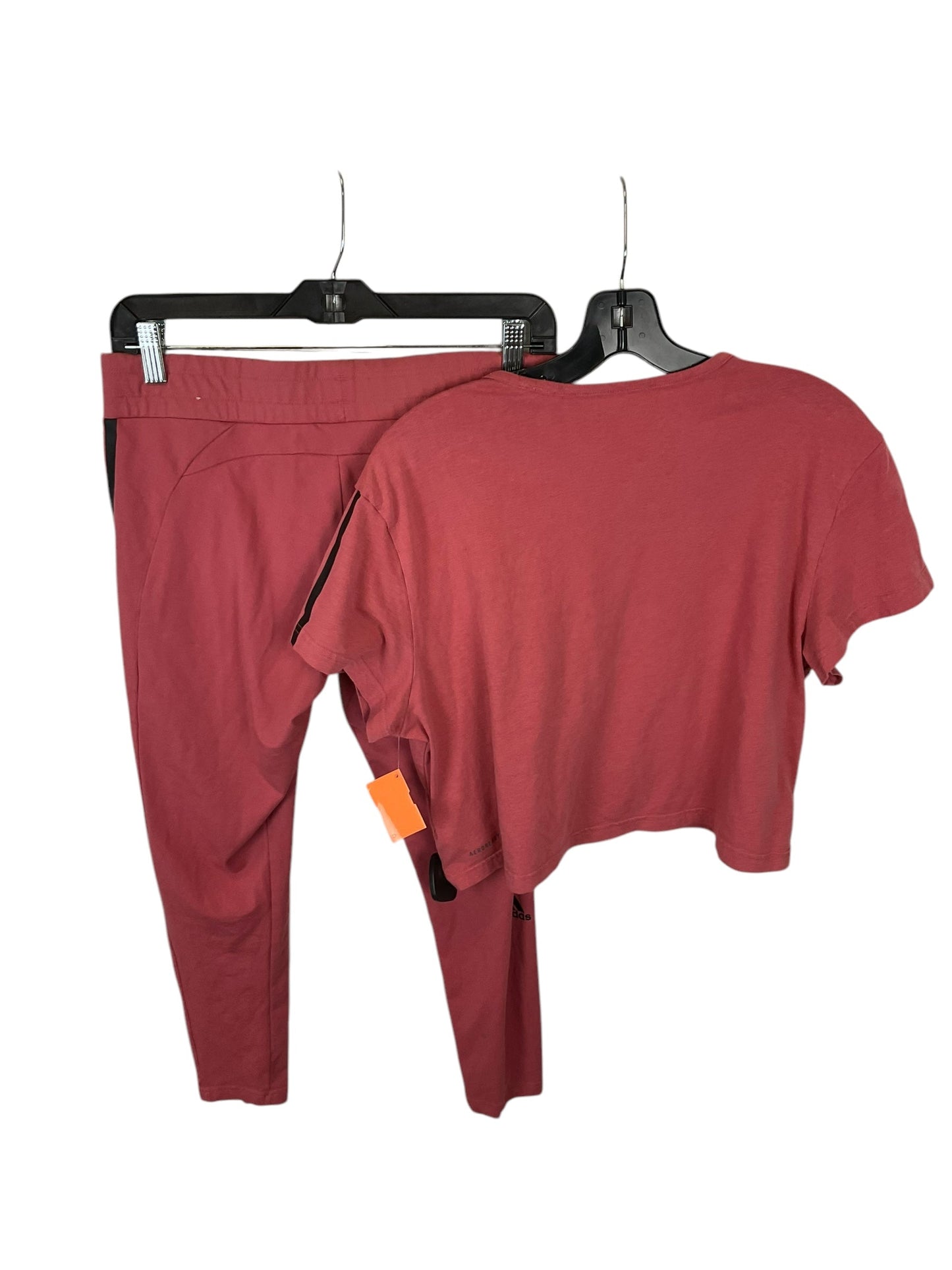 Pants Set 2pc By Adidas In Red, Size: L