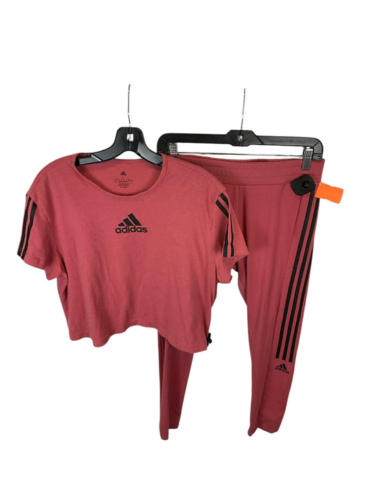 Pants Set 2pc By Adidas In Red, Size: L