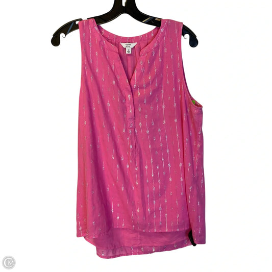 Top Sleeveless By Crown And Ivy In Pink, Size: M