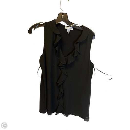 Top Sleeveless By Calvin Klein In Black, Size: S
