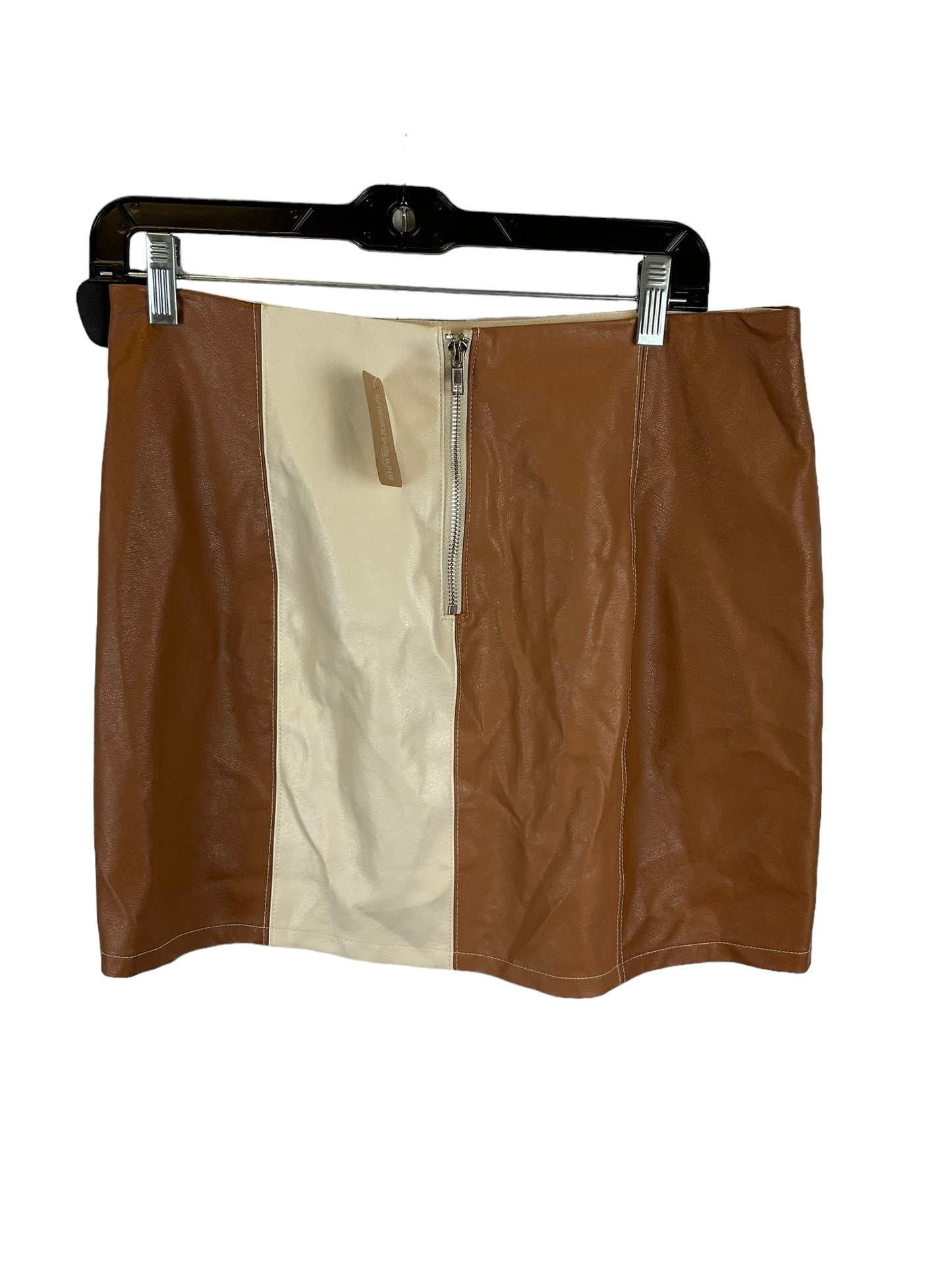 Brown & Cream Skirt Mini & Short Vestique, Size L