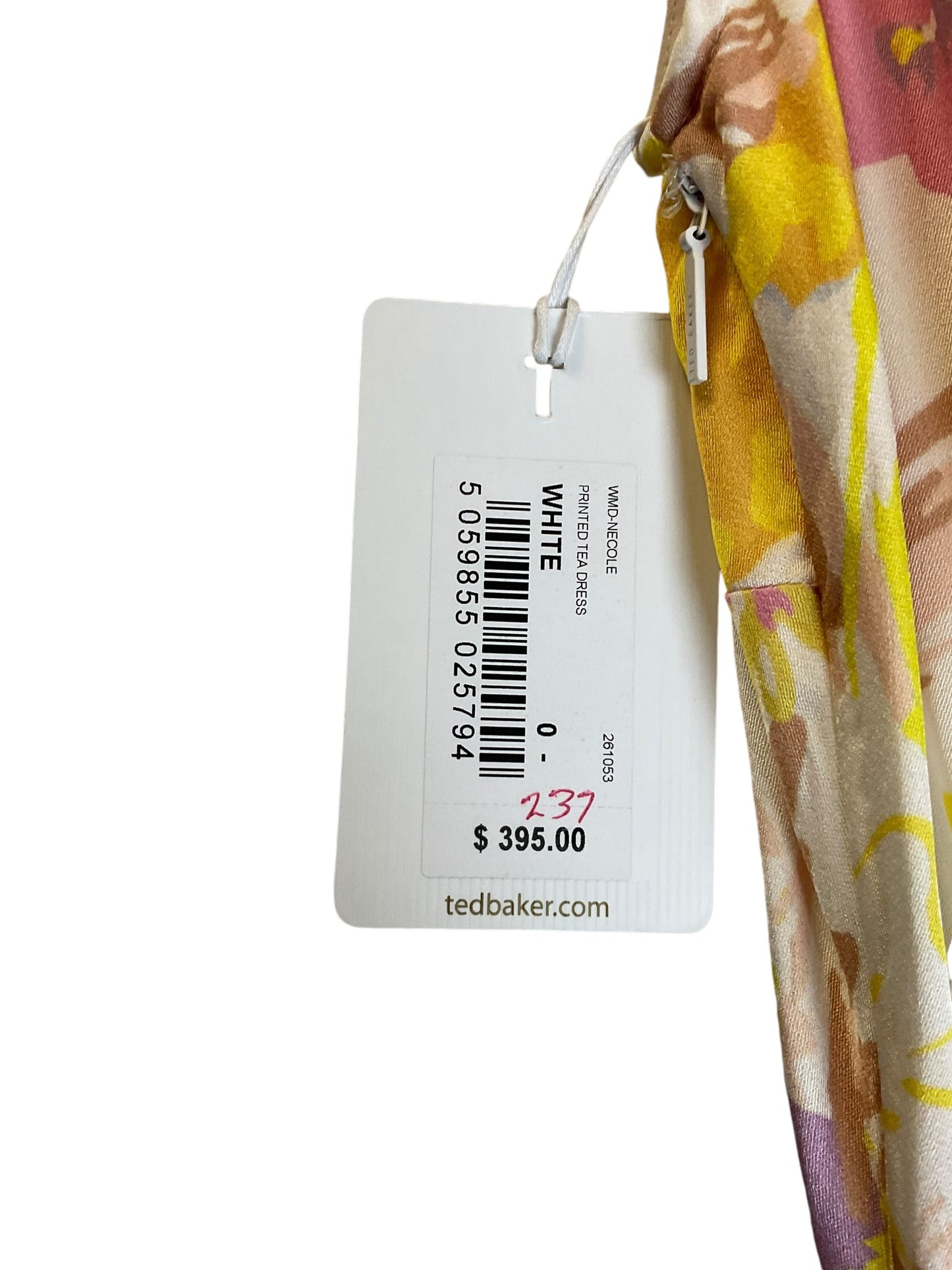 Dress Casual Maxi By Ted Baker In White & Yellow, Size: 0