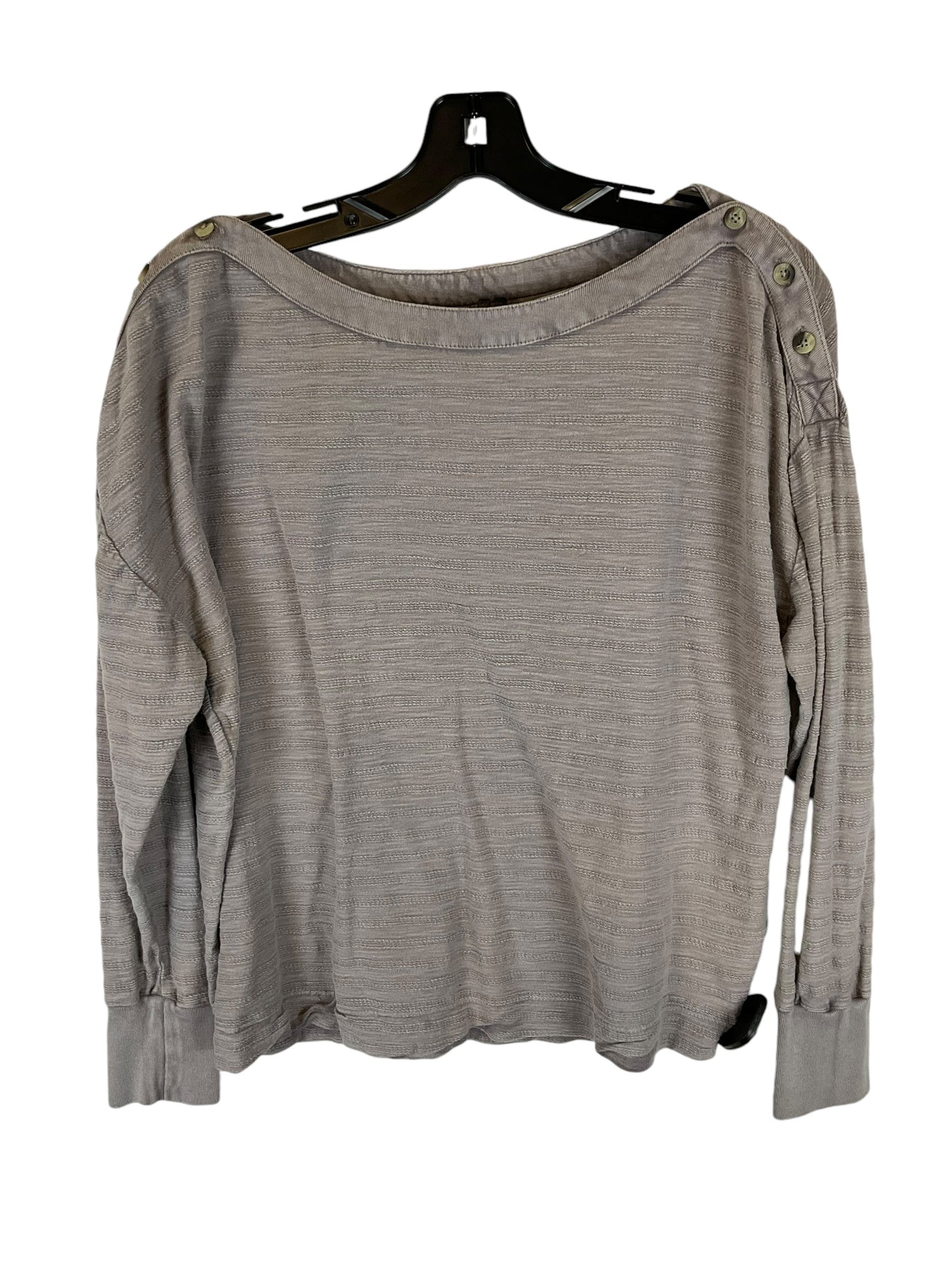 Top Long Sleeve By Anthropologie In Grey, Size: S