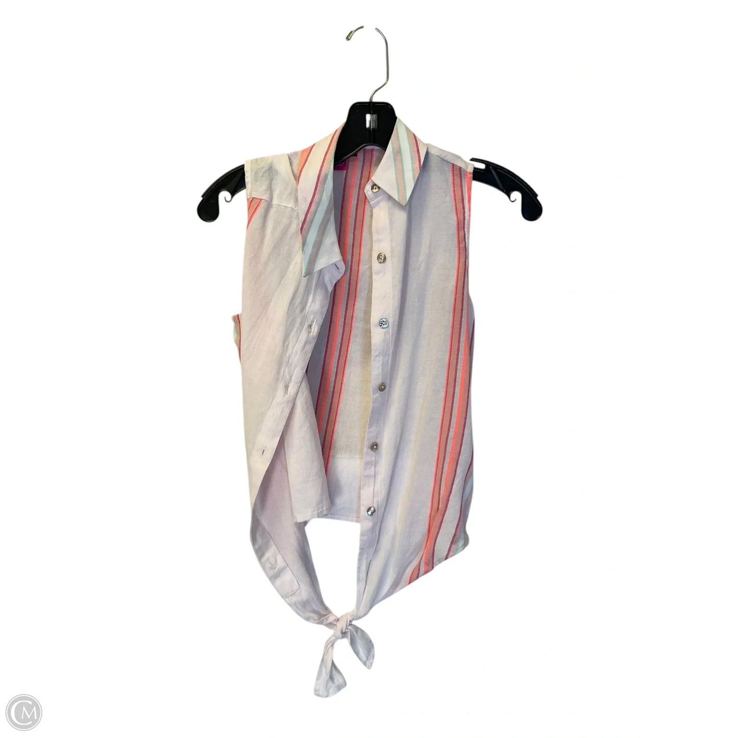 Top Sleeveless By Vince Camuto In Striped Pattern, Size: Xxs