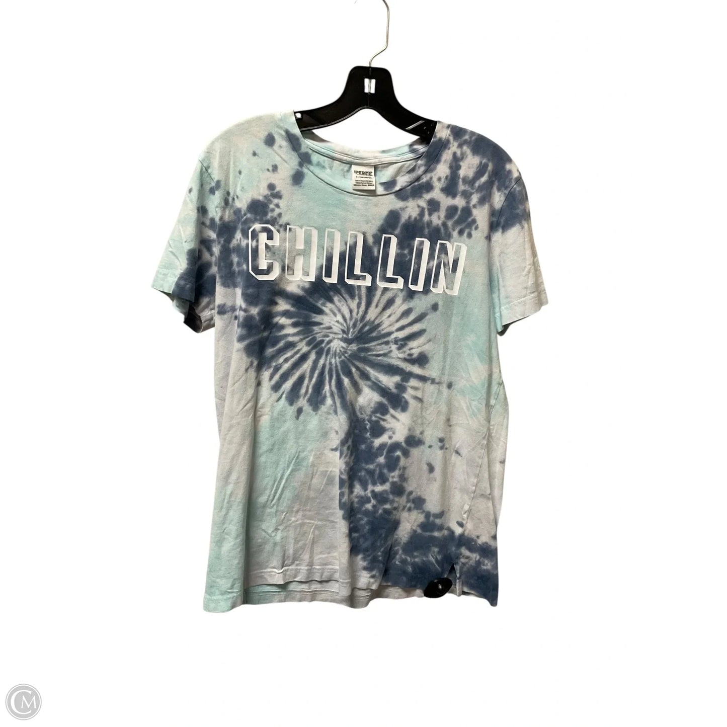 Top Short Sleeve Basic By Pink In Tie Dye Print, Size: S