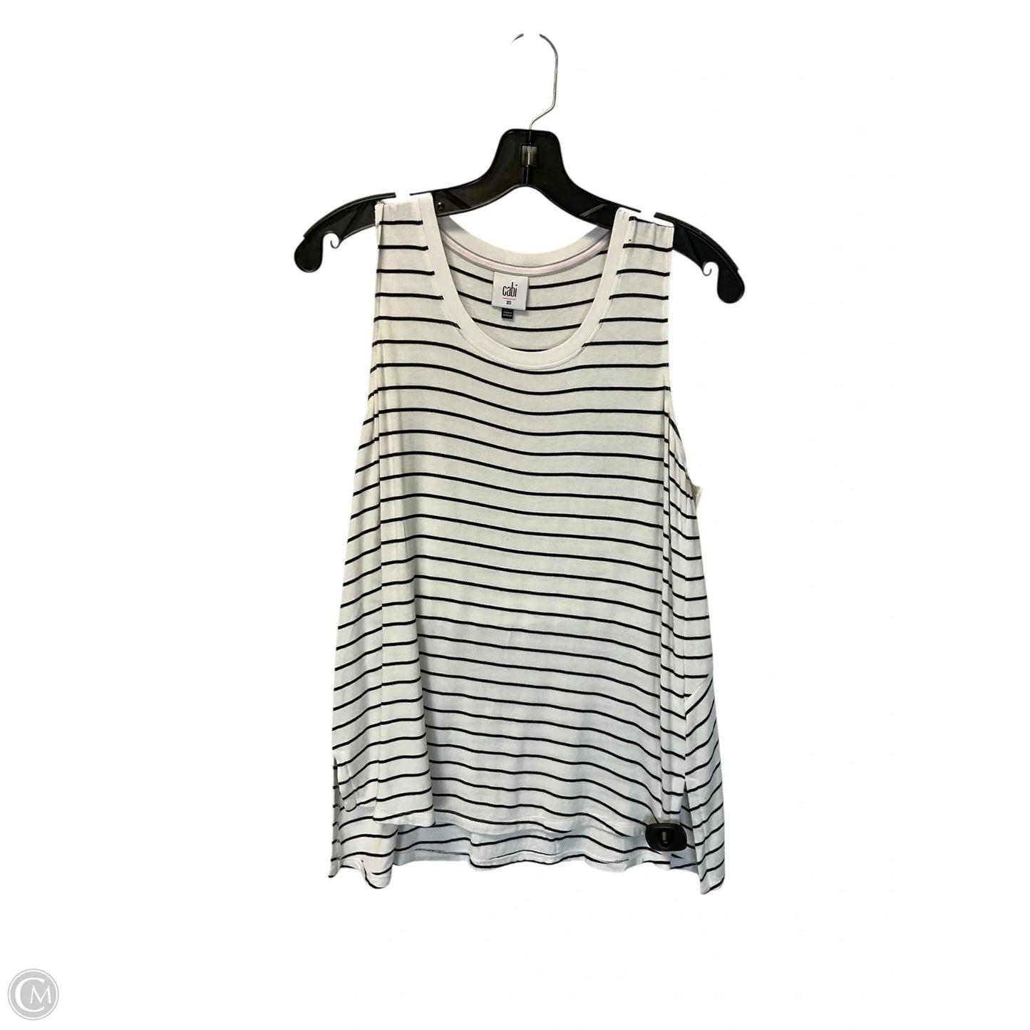 Top Sleeveless By Cabi In Striped Pattern, Size: Xs