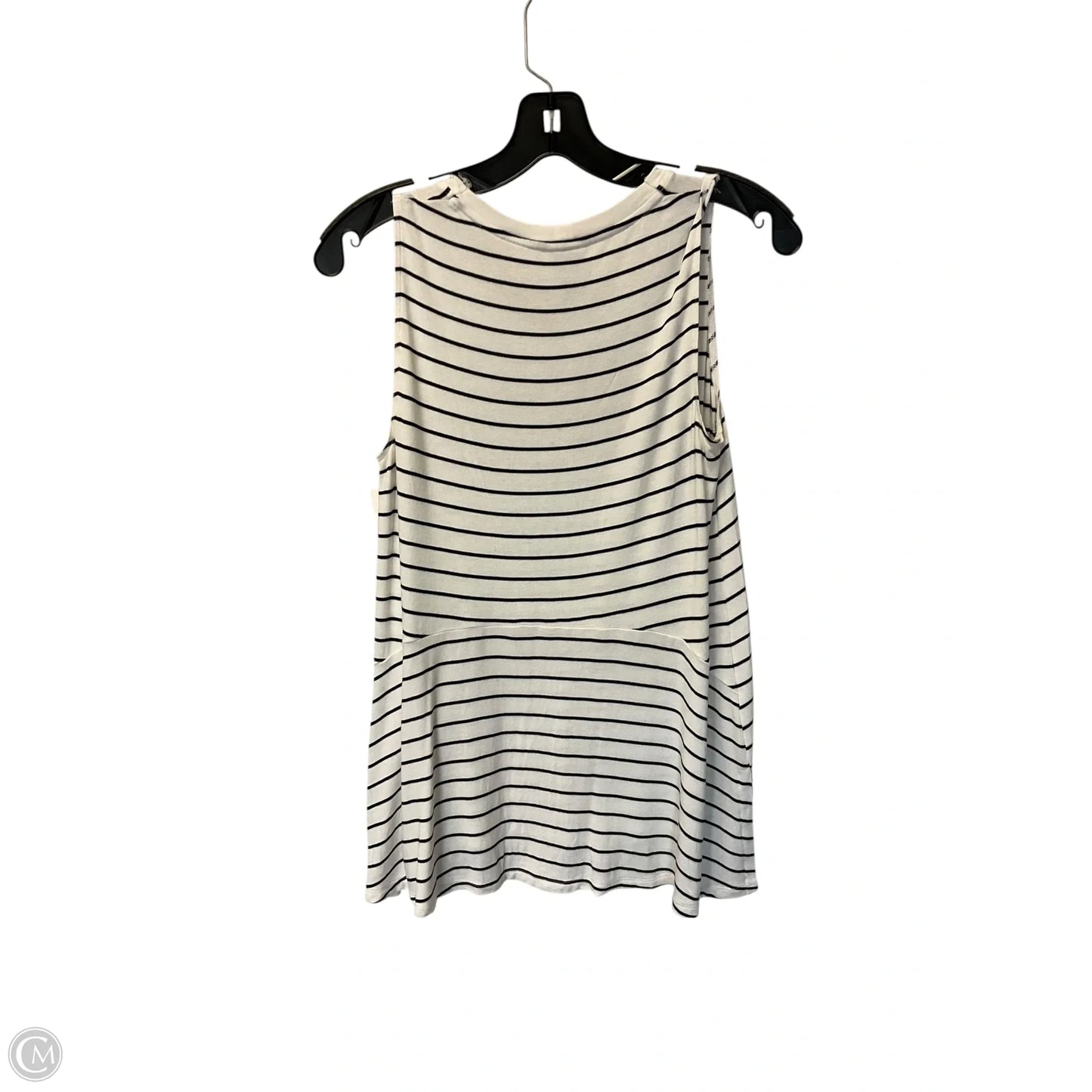 Top Sleeveless By Cabi In Striped Pattern, Size: Xs