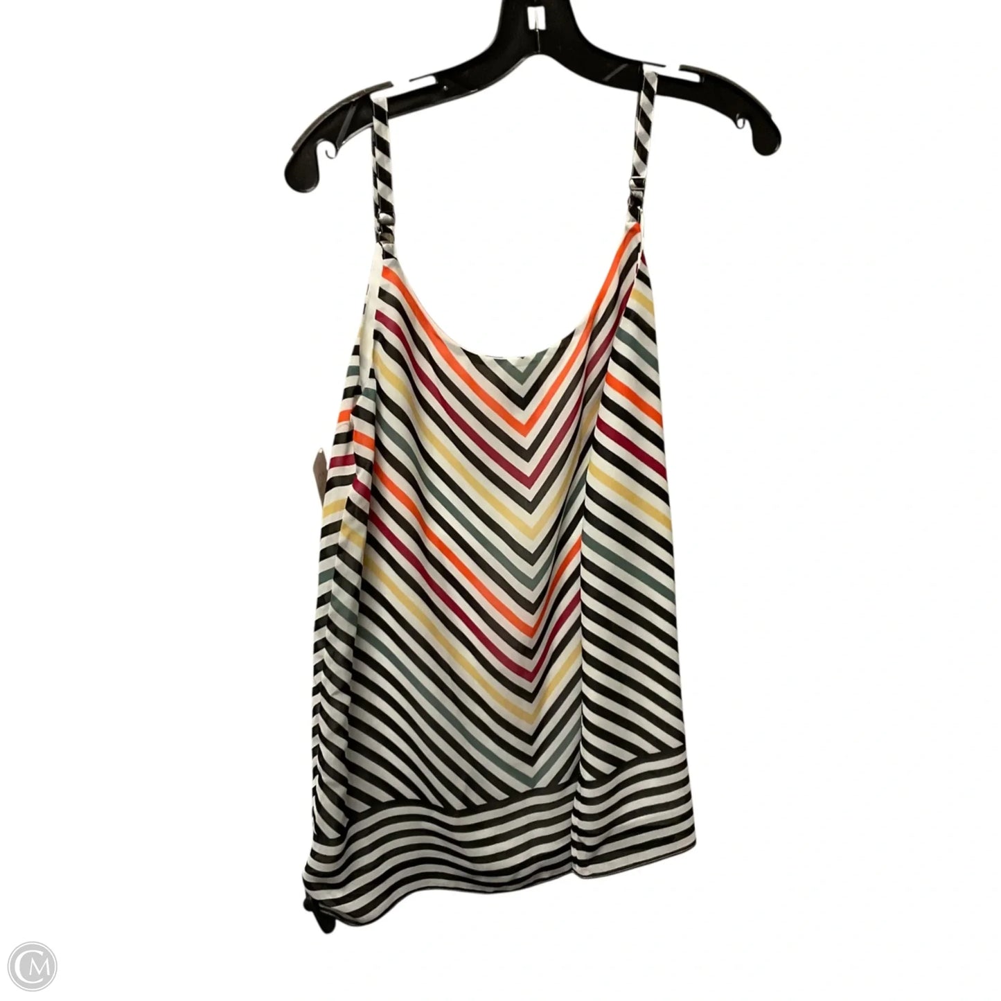 Top Sleeveless By Cabi In Striped Pattern, Size: Xs
