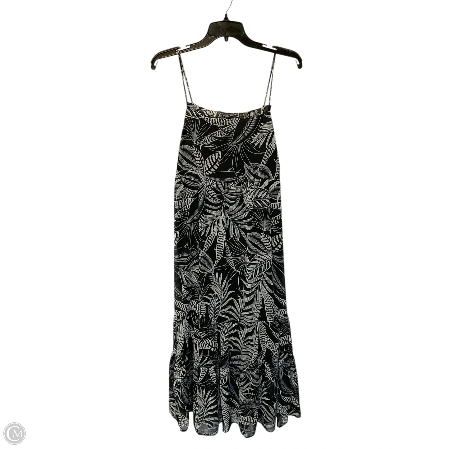 Dress Casual Midi By Banana Republic In Black & White, Size: M