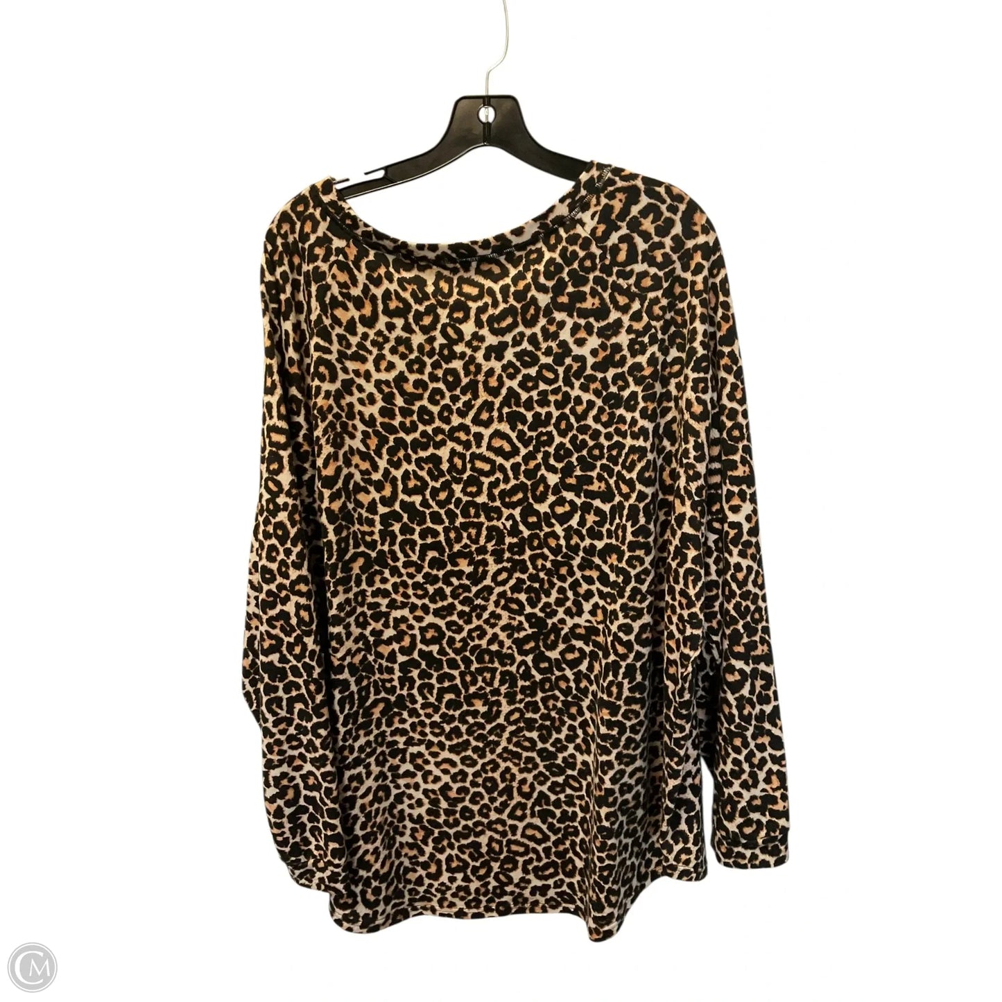 Top Long Sleeve By Chicsoul In Animal Print, Size: 3x