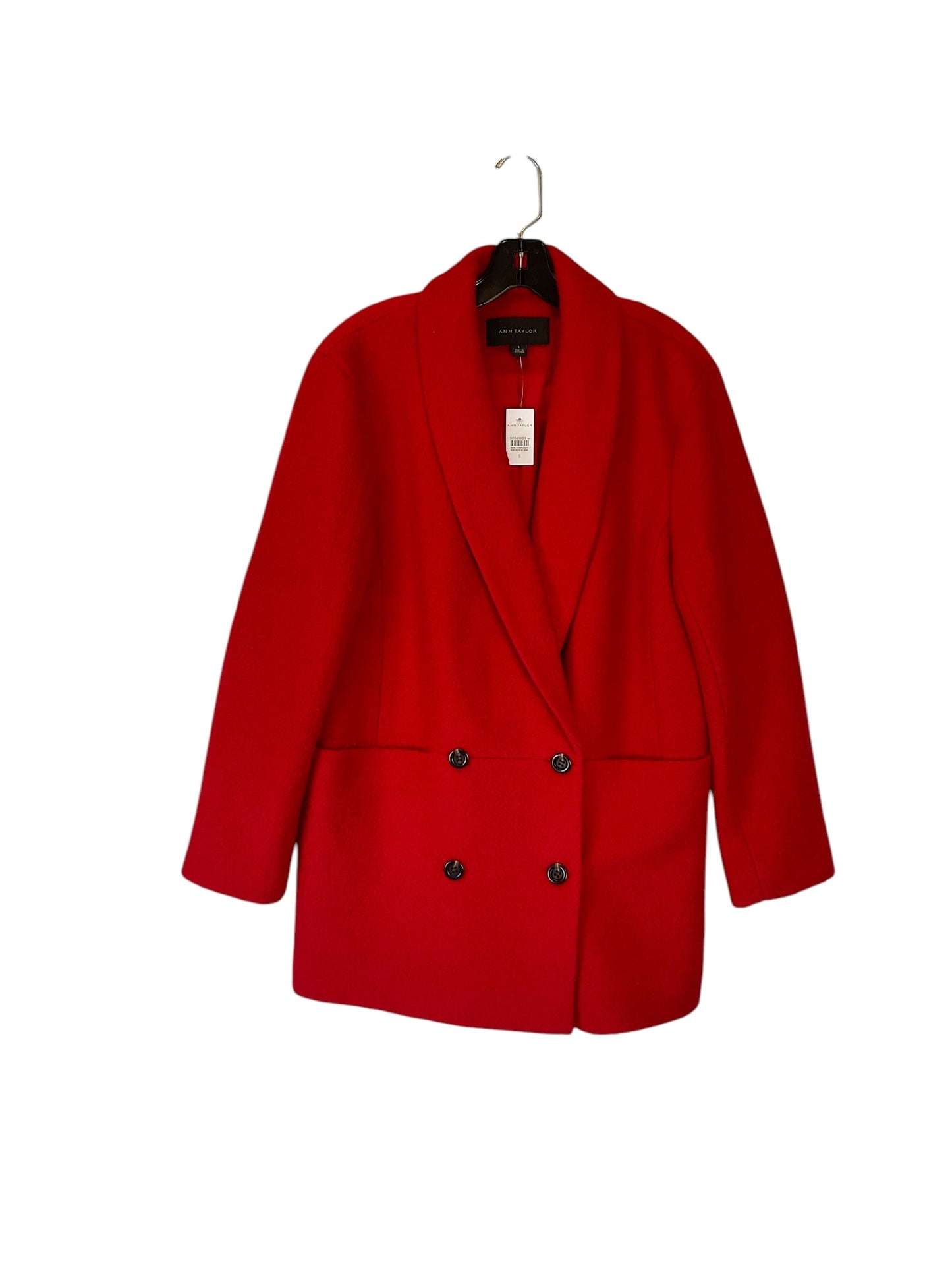 Coat Peacoat By Ann Taylor In Red, Size: S