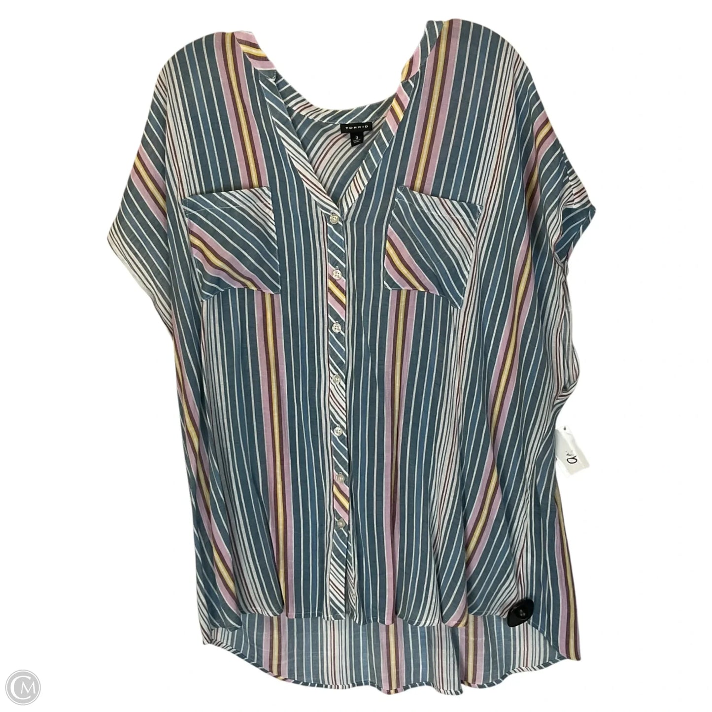 Top Sleeveless By Torrid In Striped Pattern, Size: 3x