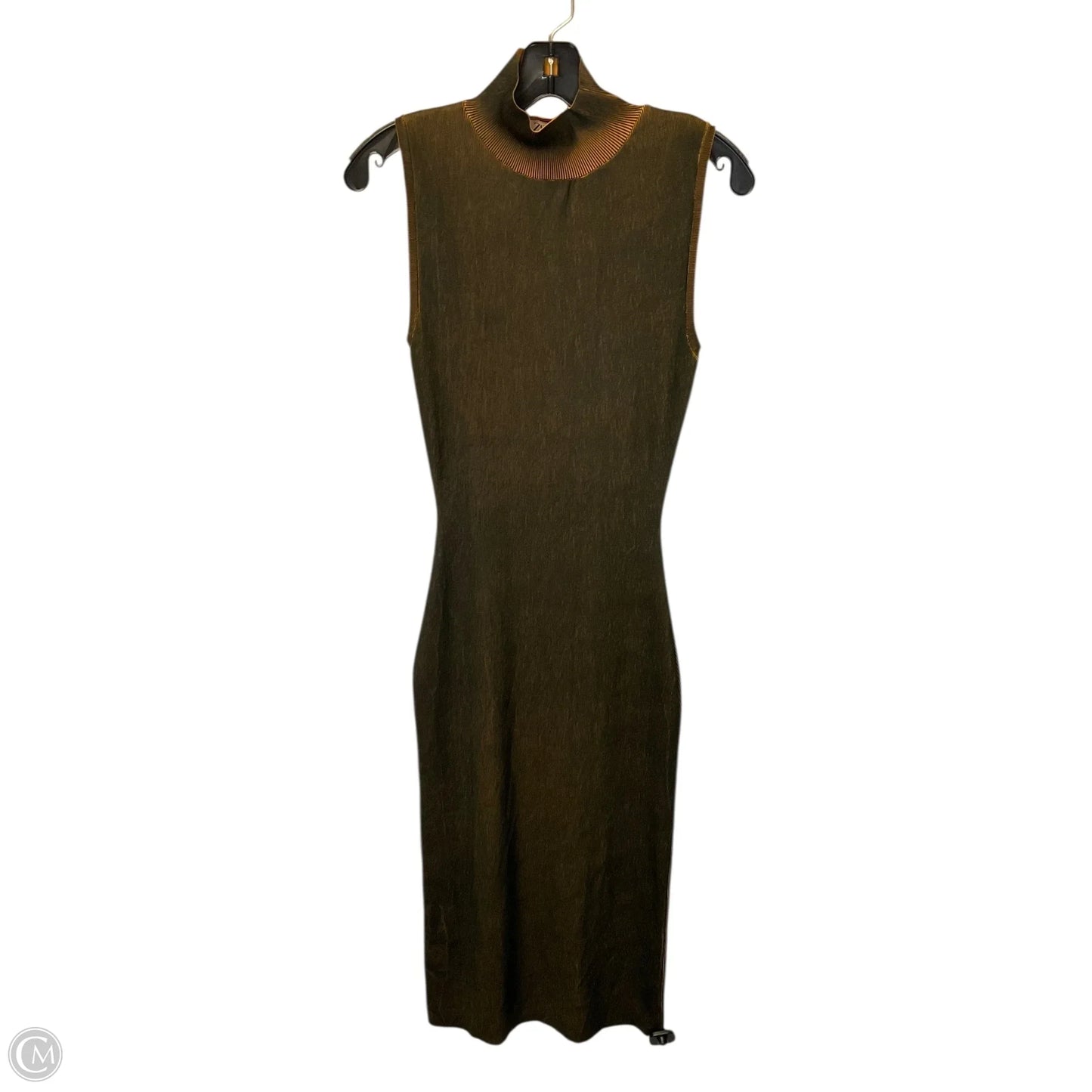 Dress Casual Maxi By Zara In Black & Orange, Size: M