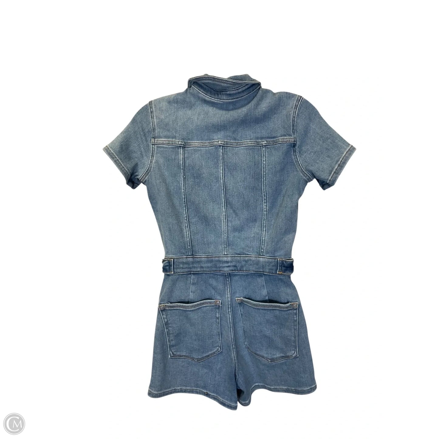 Romper By Good American In Blue Denim, Size: Xs