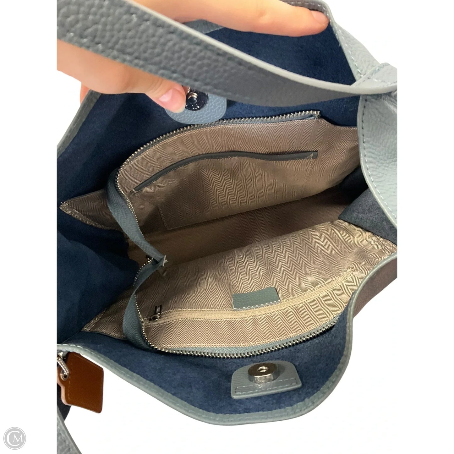 Handbag Leather By Cmc, Size: Medium