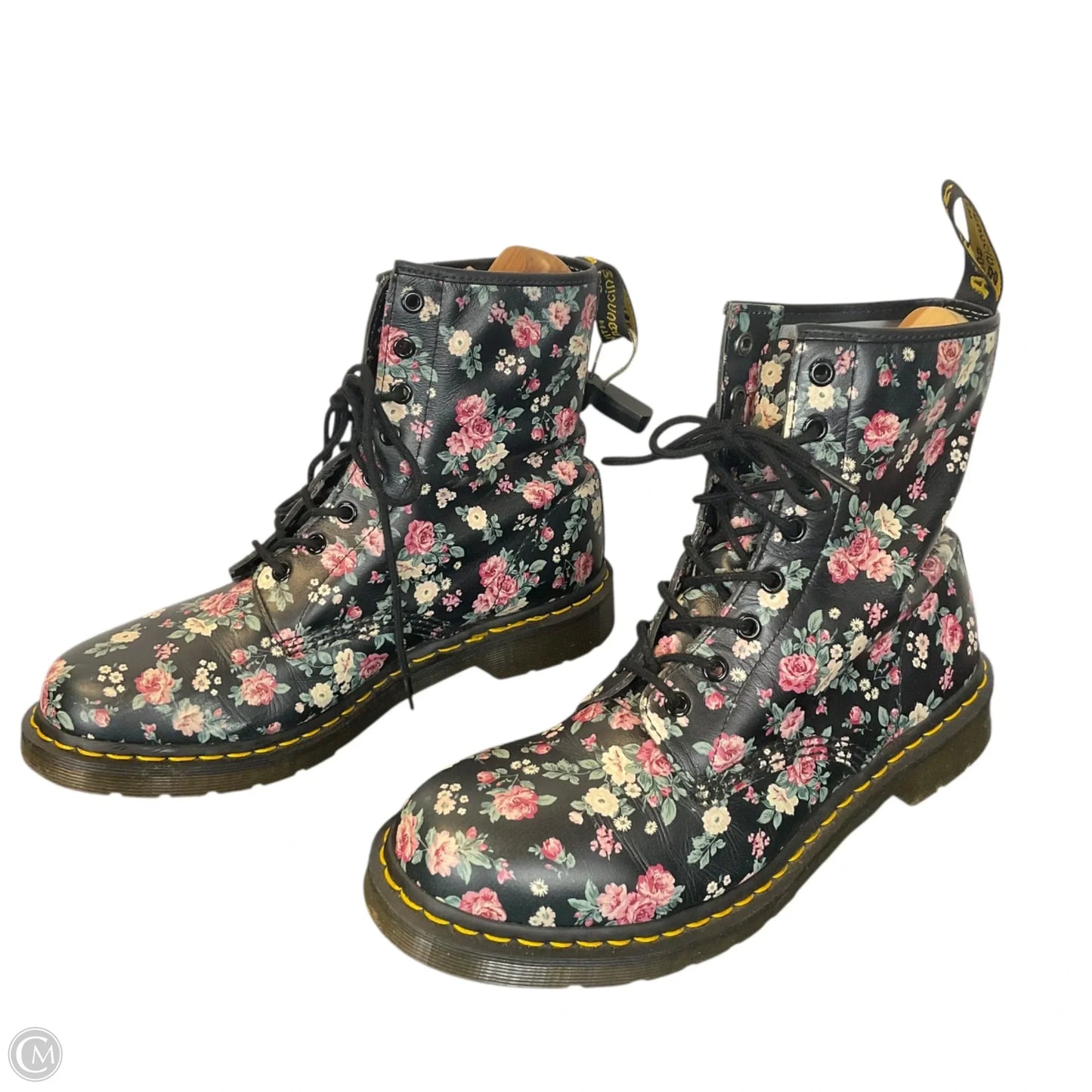 Boots Combat By Dr Martens In Floral Print, Size: 11