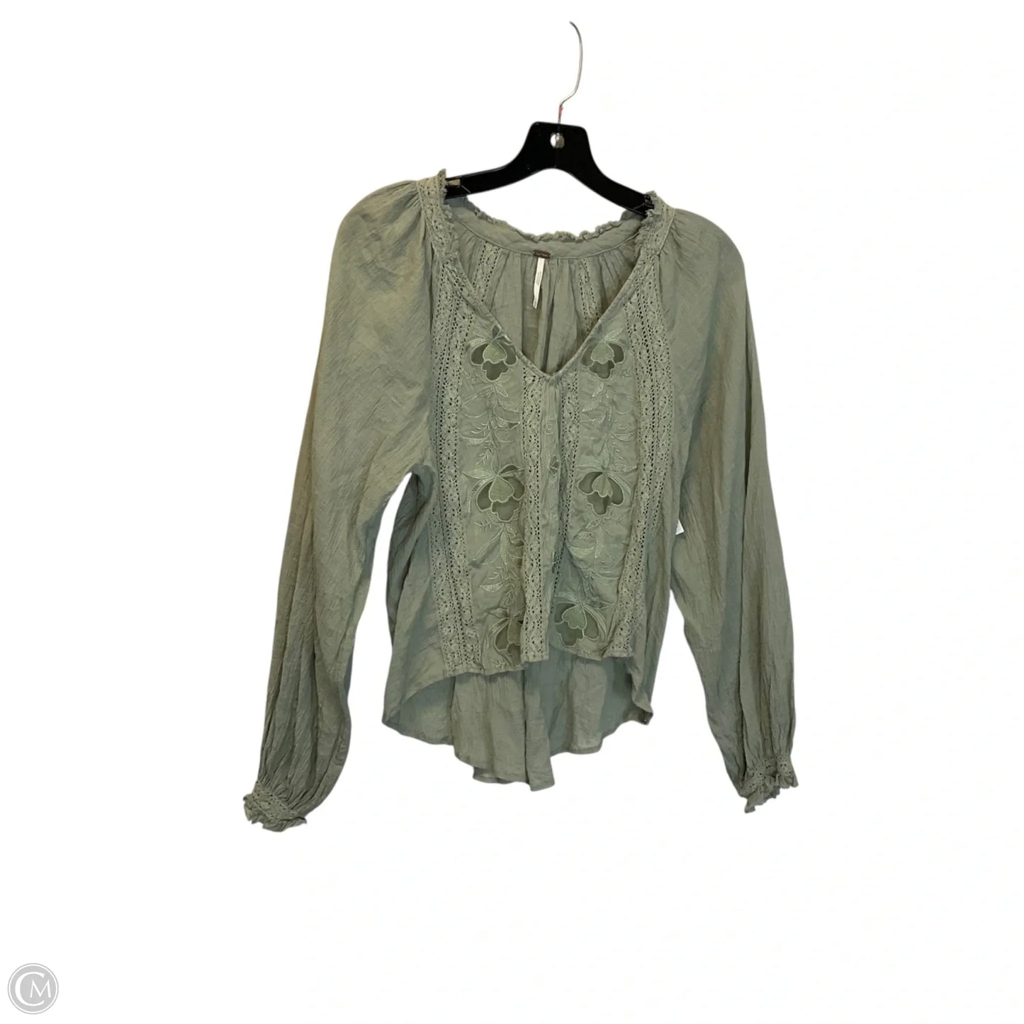 Top Long Sleeve By Free People In Green, Size: Xs