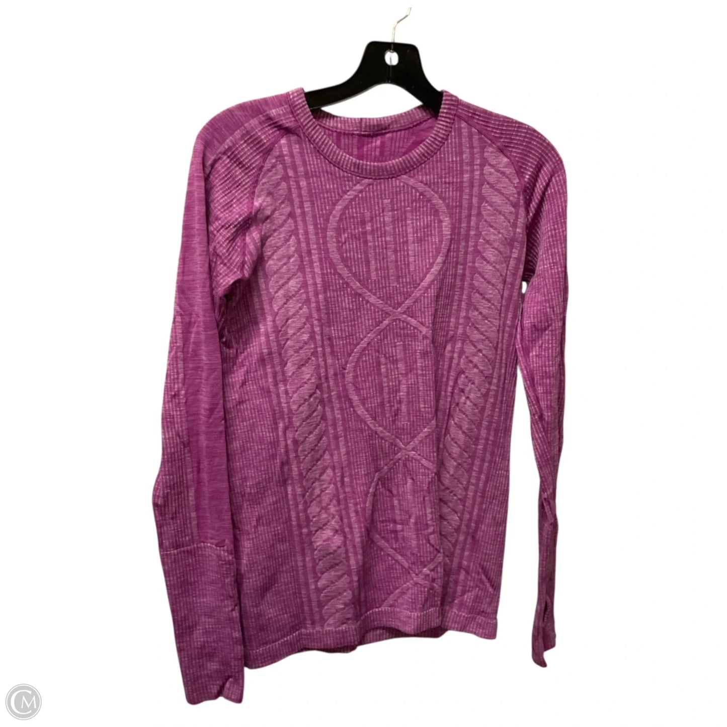 Athletic Top Long Sleeve Crewneck By Lululemon In Purple, Size: 4