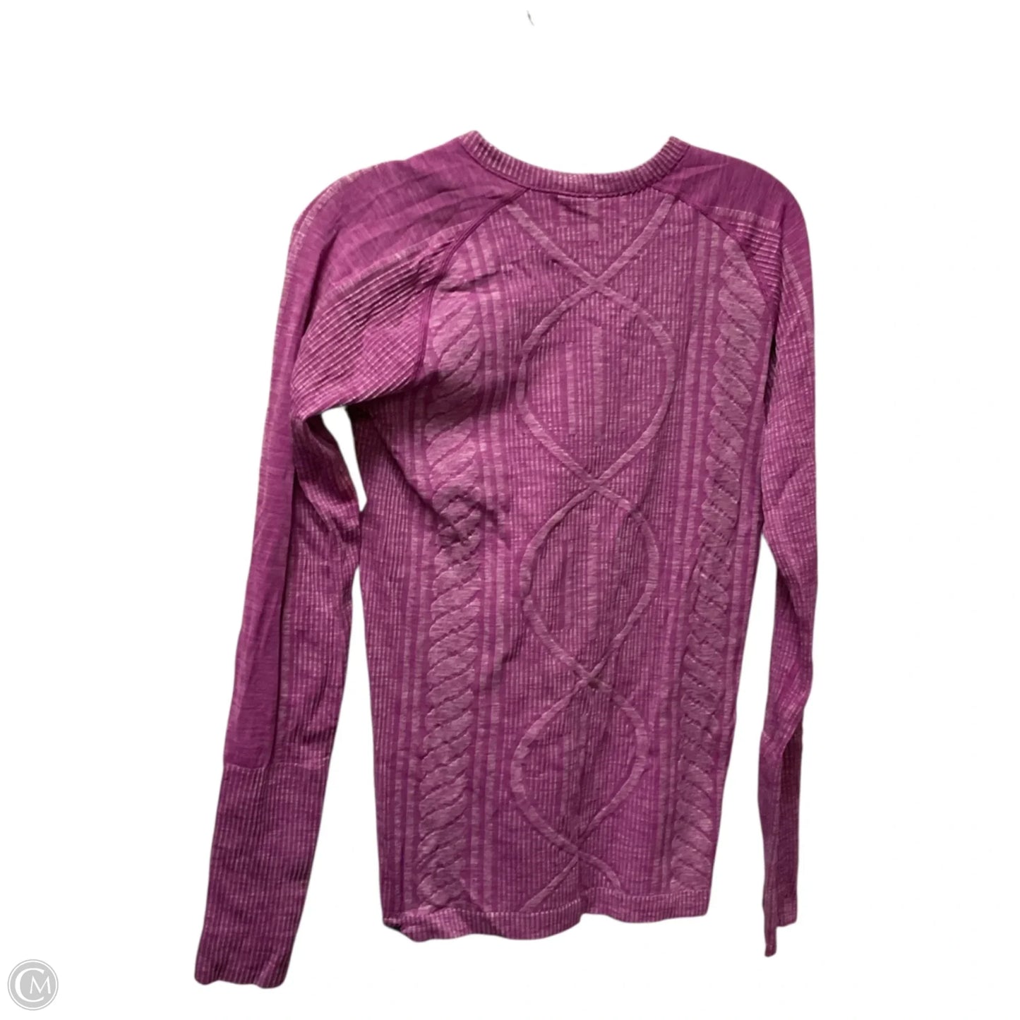 Athletic Top Long Sleeve Crewneck By Lululemon In Purple, Size: 4