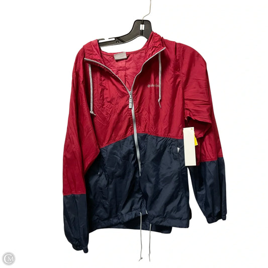 Jacket Windbreaker By Columbia In Red, Size: M