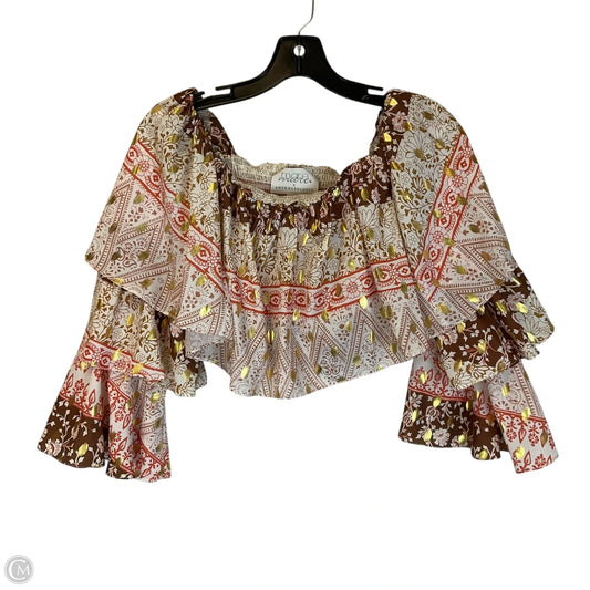 Top Long Sleeve By Anthropologie In White, Size: L