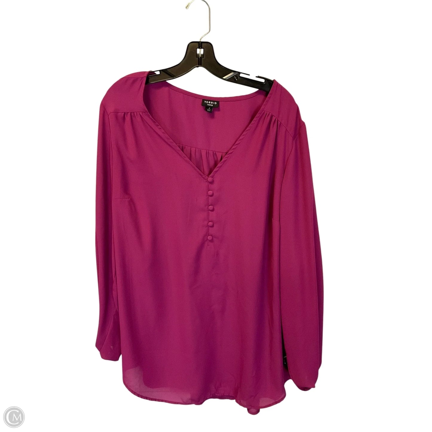 Top Long Sleeve By Torrid In Purple, Size: 3x