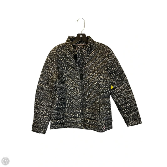 Jacket Puffer & Quilted By Joules In Black & Cream, Size: M