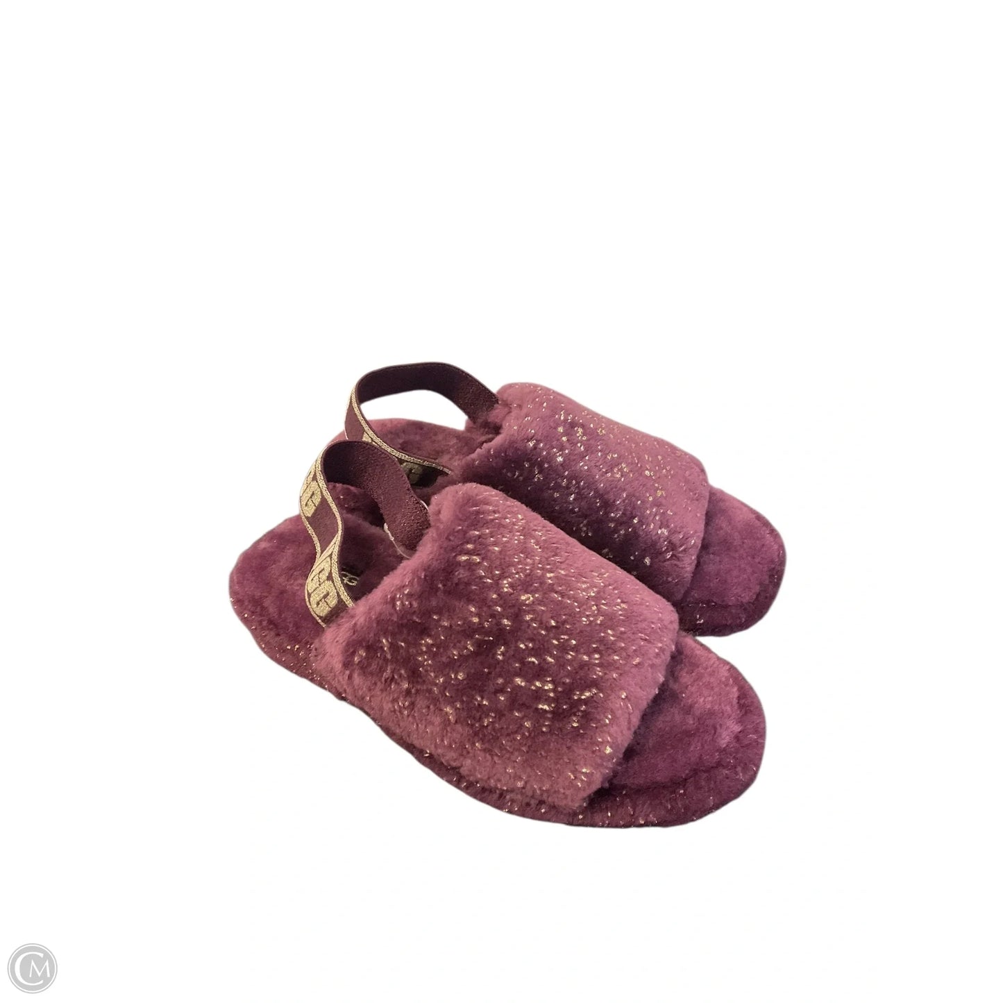 Slippers Designer By Ugg In Purple, Size: 7